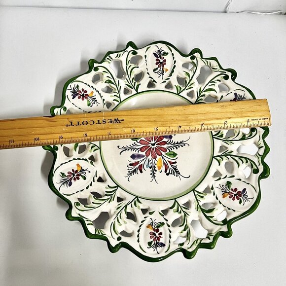 Neuwirth Made in Portugal Floral Reticulated Plate 10” - Picture 4 of 8